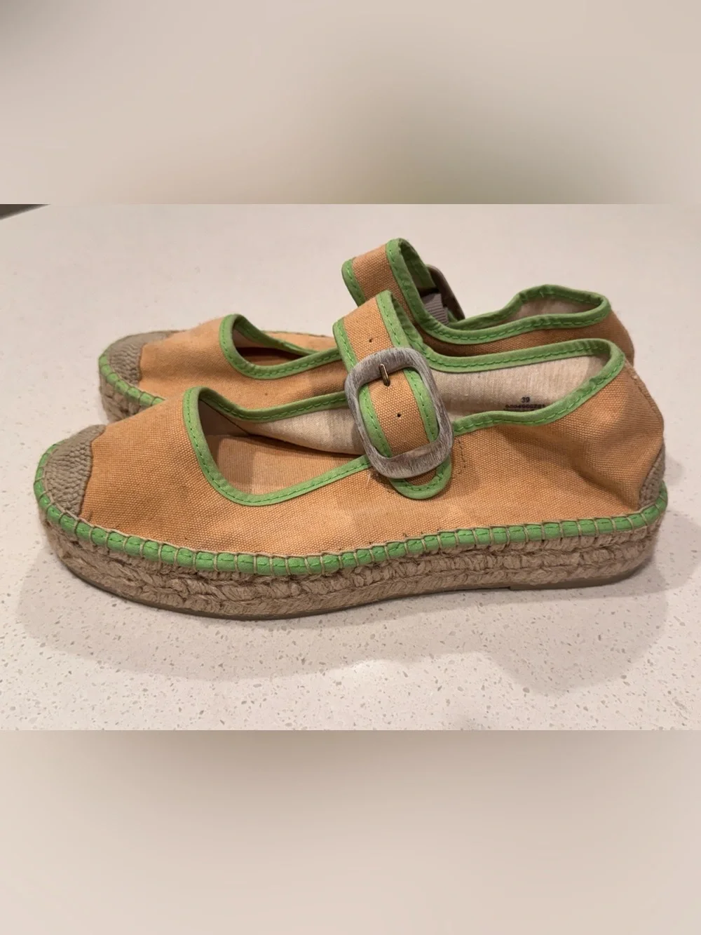 ⁠Free People Surfside 2.0 Mary Jane Espadrilles Salted Lime EU 39⁠ | NWOT
